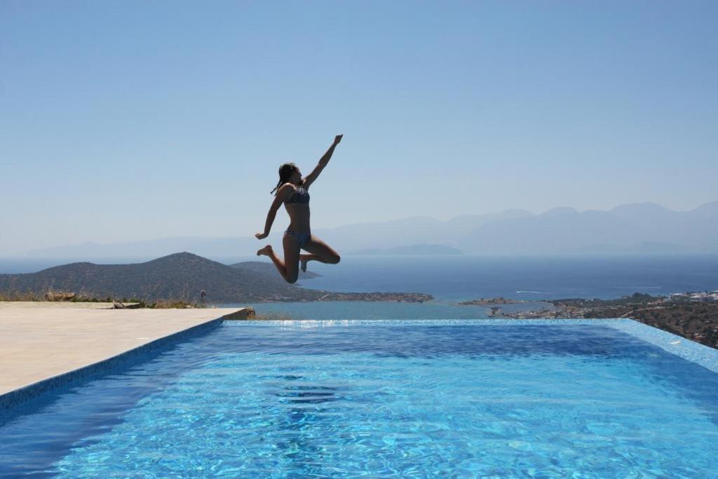 Villa Estee, Luxury Villa With Private Infinity Pool And Jacuzzi Elounda  Luaran gambar